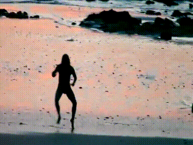 海边 裸体 跳舞 海滩