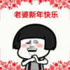 暴漫 文字表情包 老婆新年快乐 搞笑 拜年 沙雕