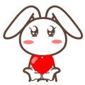 默默兔gif 可爱gif 狂热gif 献爱心gif