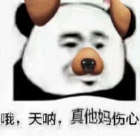 熊猫头 搞笑 呆萌 斗图 哦，天呐，真他妈伤心