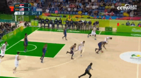 奥运会 里约奥运会 男篮 决赛 美国 塞尔维亚 杜兰特 赛场瞬间
