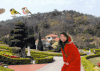 风景 鹦鹉 公园 红衣女子