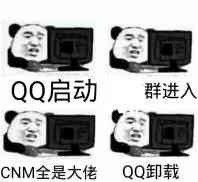 斗图 熊猫人 QQ启动 群进入 CNM全是大佬 QQ卸载