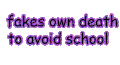 死亡 学校 易懂的 躺 animatedtext 逃避自己的死亡避免学校