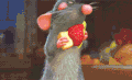 老鼠  吃奶酪和草莓 美味 享受