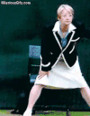 网球 tennis 掉落 吓 搞笑