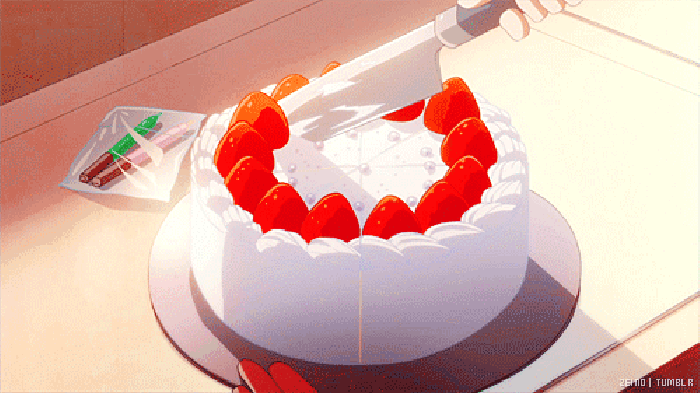 切蛋糕 刀 水果 美食