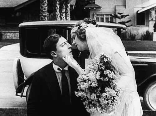 婚礼上  新娘  古董  吻