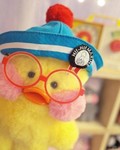 玻尿酸鸭 眼镜儿 帽子 黄色