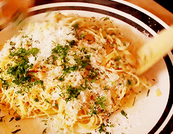 意大利面 pasta 搅拌 美食