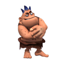 原始人 踮脚 可爱 3D