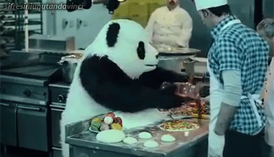 熊猫 厨房 恶搞 披萨