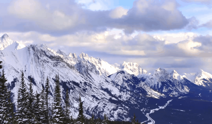 云朵 加拿大 延时摄影 纪录片 雪山 风景