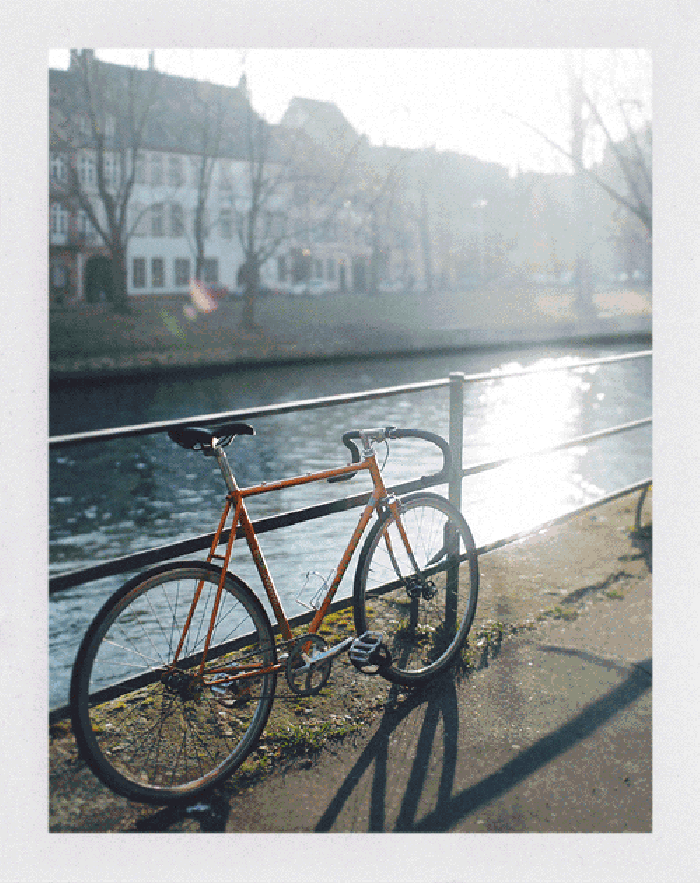 单车 河流 城镇 阳光