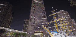 城市 夜晚 帆船 日本 日本横滨城市风光 灯光 纪录片 高楼