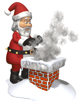 圣诞老人 烟筒 取暖