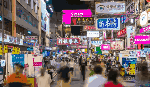 BBC HONGKONG 地铁 城市 夜晚 灯光 灯牌 街道 香港之城市灯光延时摄影