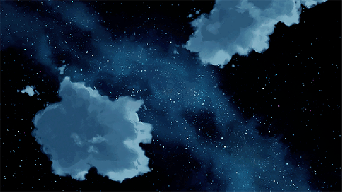 夜空 云朵  星星  银河
