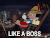 吸烟 卡通  LIKE A BOSS 休闲