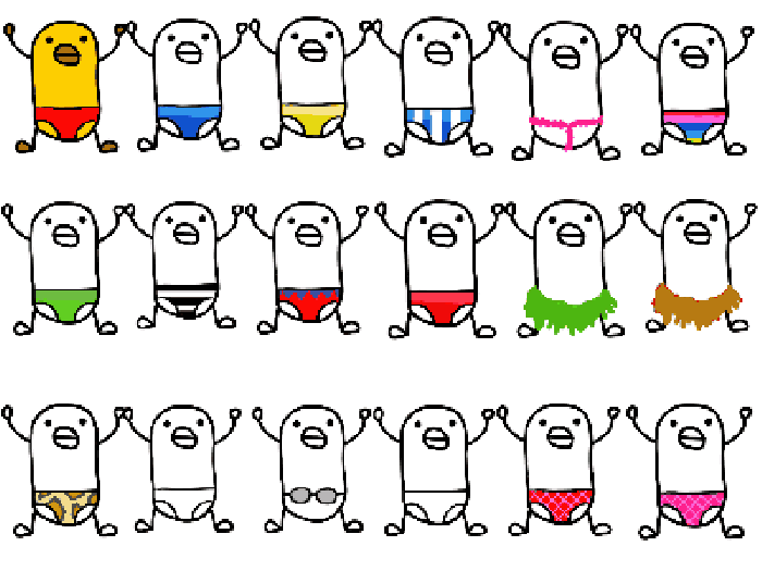 拉裤衩 彩色 流氓 漫画