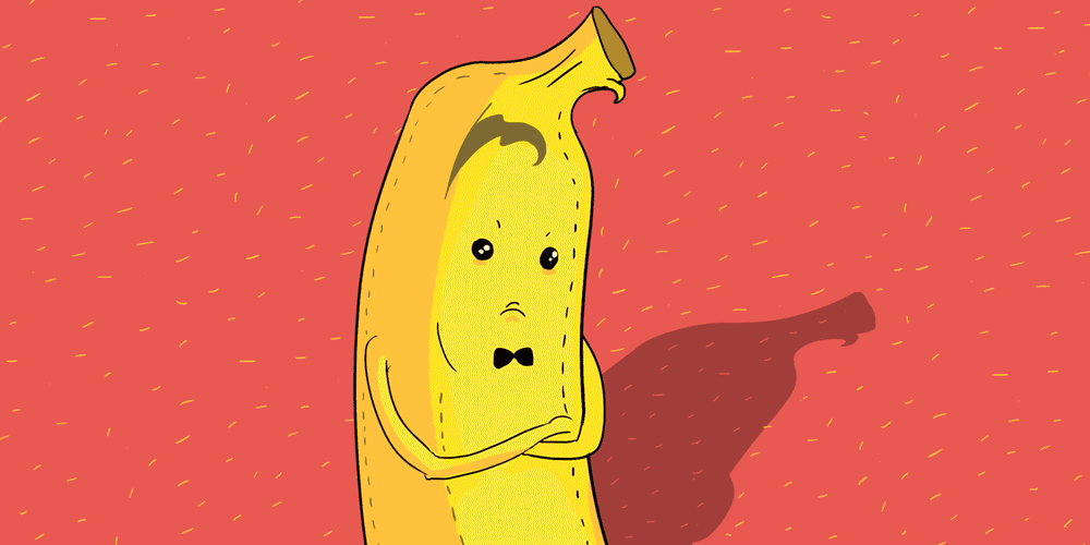 插画 艺术 香蕉 呆萌