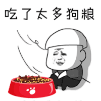 斗图 金馆长 QQ表情 黑白动图 伤心 吃了太多狗粮 soogif soogif出品