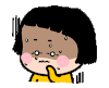 女孩 流汗 尴尬 可爱