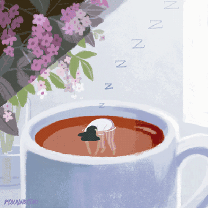 杯子 咖啡 漂浮 睡觉