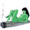动漫 卡通 美女 香烟