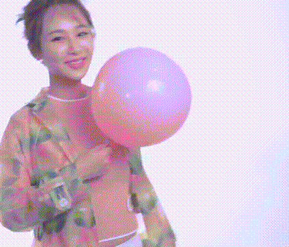 杨紫 清新 气球 开朗 迷人