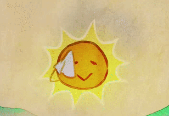 动画 可爱 太阳 擦汗