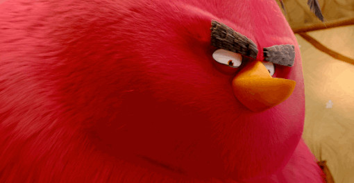 愤怒的小鸟 Angry Birds movie 你说什么 不服来战 犀利的眼神 王之蔑视
