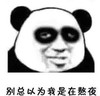 熊猫头 文字表情包 别总以为我是在熬夜 搞笑 魔性 沙雕