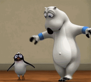 大熊   企鹅   跳舞  动感  可爱