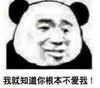 熊猫头 文字表情包 我就知道你根本不可能爱我 搞笑 逗 沙雕