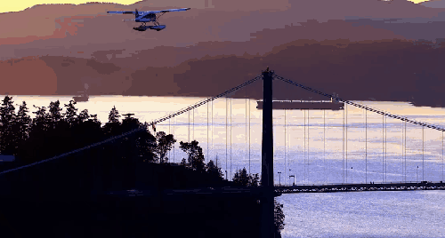 加拿大不列颠哥伦比亚省风光 吊桥 旅游 湖泊 滑翔机 纪录片 黄昏