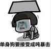 暴漫 文字表情包 单身狗要接受成吨暴击 搞笑 逗趣 魔性