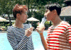 suga J-Hope 男神 喝东西 帅气