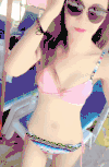 美女 海边 性感 比基尼