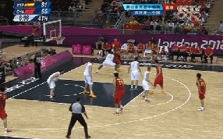 奥运会 男篮 中国 西班牙 易建联 假动作 跳投