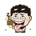 小胖 便便 长舌头 炫耀