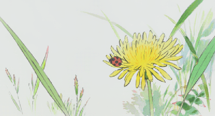 花朵 蜜蜂 美景 二次元