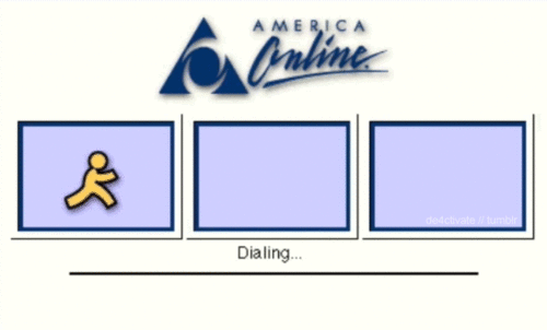 互联网, 90年代, 美国在线  他妈的