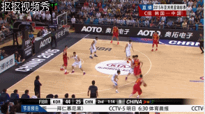 篮球 亚锦赛 中国 韩国 周鹏 三分球 得分王 超远距离投射 激烈对抗 劲爆体育