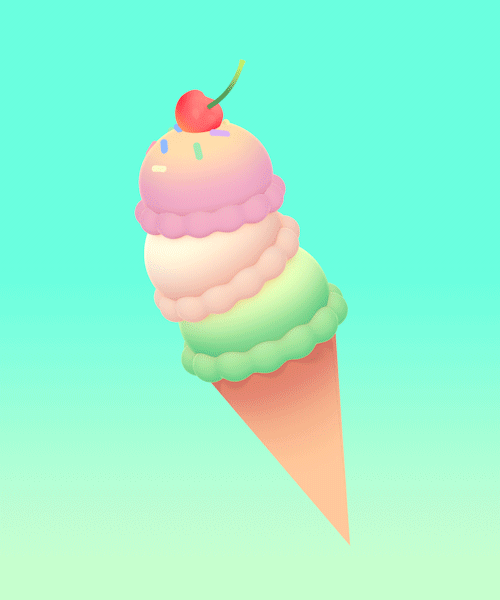 冰淇淋 ice cream food 卡通 漂亮