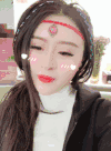 美女 红脸蛋 笑容 红嘴唇