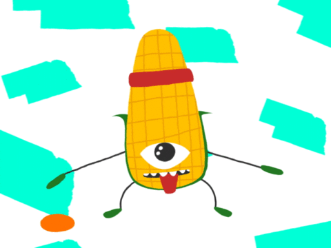 玉米 拍球 伸舌头 一只眼睛