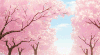樱花 落叶 美景 天空