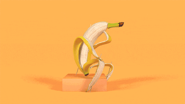 香蕉 创意 扒皮 黄色