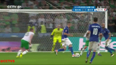 2016欧洲杯 意大利VS爱尔兰 射门 失望